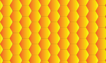 Abstract technological modern yellow and orange honeycomb geometric pattern with hexagons vector file download | Any changes can be possible