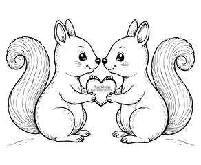 I'm Nuts About You! coloring page