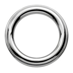 shiny silver ring with smooth, polished surface, reflecting light beautifully. This elegant piece can be used in various designs and styles