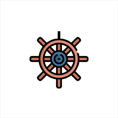 Obraz premium steering wheel vector illustration