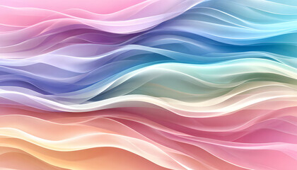 Fototapeta premium background - Flowing Pastel Waves