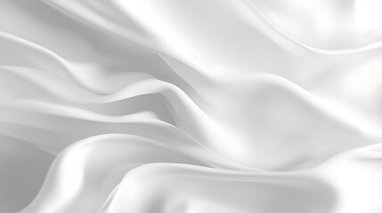 Fototapeta premium Draped white fabric showing soft flowing curves