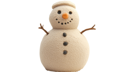 Snowman made of sand