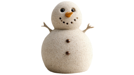 Snowman made of sand