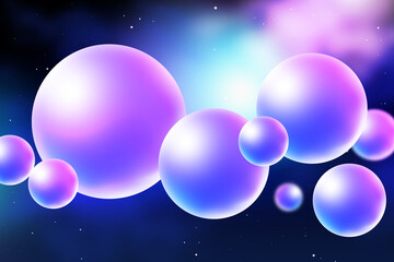 Abstract modern soft light gradient blue purple background as night sky for Graphic business hitech technology digital design illustration web template backdrop desktop wallpaper bubbles banner