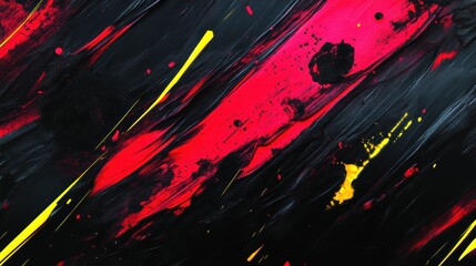 A Dramatic Background with Jet Black and Neon Red