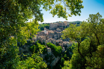 Fototapeta premium Sorano, Italy. View of the old town 