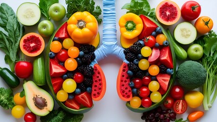 Surreal Fruit & Vegetable Lungs: Unique Anatomical Art