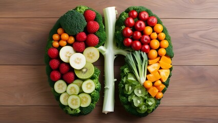 Fruit & Vegetable Kidney: Creative Anatomy Illustration