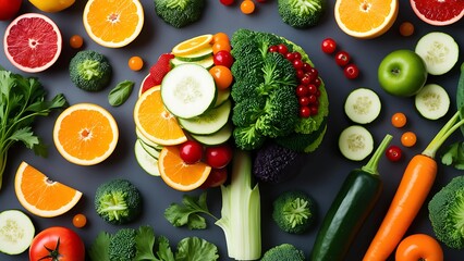 Fruit & Vegetable Brain: Creative Anatomy Illustration