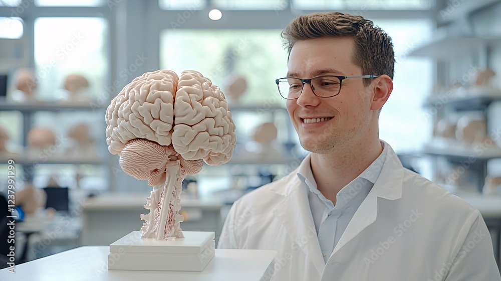 Poster intelligence cognitive optimization concept. ai neurofeedback system image