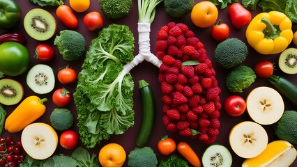 Surreal Fruit & Vegetable Lungs: Unique Anatomical Art