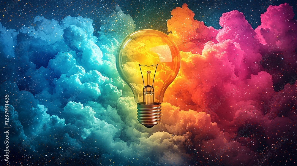 Poster intelligence cognitive optimization concept. ai thought prediction concept image
