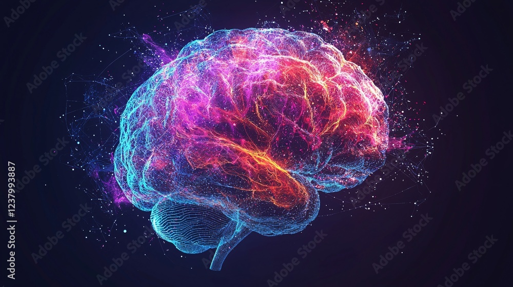 Poster intelligence cognitive optimization concept. human ai collaboration image