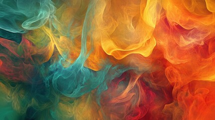 Obraz premium Multicolored Generative AI Illustration of Dense Area