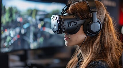 intelligence cognitive optimization concept. Virtual reality cognitive training image