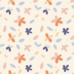 Seamless minimal modern floral pattern. botanical seamless.