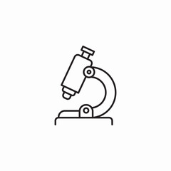Microscope science research icon vector sign