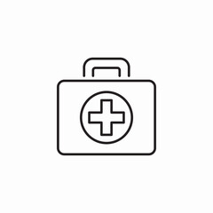 First aid medical kit icon vector sign