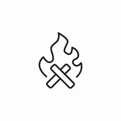 Fire flame burning icon vector sign