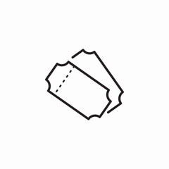 Event ticket pass icon vector sign