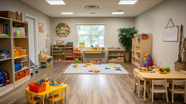 Bright and Playful Preschool Classroom: A haven for learning and fun!