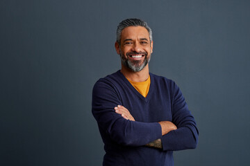 Confident smiling indian man looking at camera