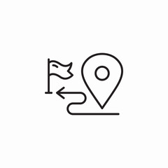 location finish icon vector sign