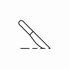 Scalpel surgery tool icon vector sign