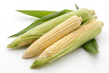 Fresh Baby Corn: A vibrant, close-up photograph captures the delicate beauty of baby corn. The tender kernels, encased in their green husks, beckon with a promise of sweetness and summer's bounty.  