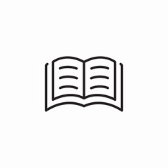 Open book icon vector sign
