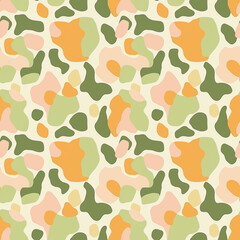 Fototapeta premium Seamless minimal modern floral pattern. botanical seamless.