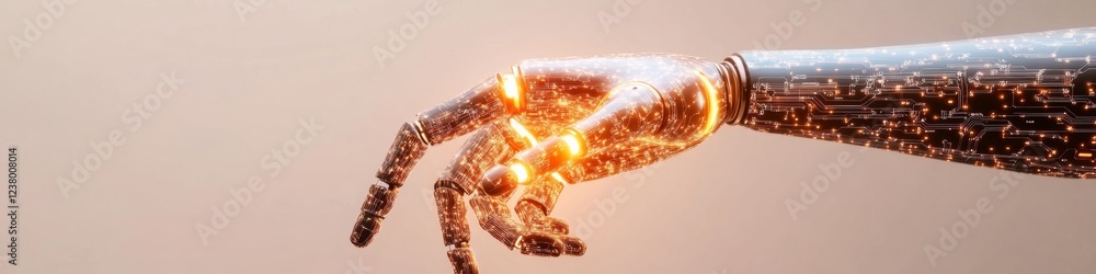 Poster Futuristic AI Security Cybernetic Circuitry Aesthetic with Digital Lock Icon for Advanced Network Defense Visuals and Cybersecurity Industry Branding