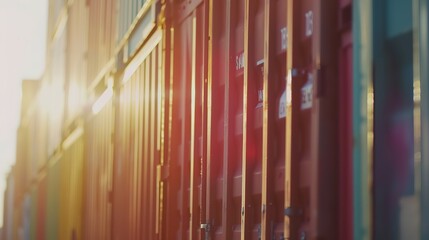 Stack of shipping containers representing global trade and logistics, symbolizing international commerce, import export, and supply chain management concepts.