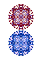 Beautiful ornaments in the form of a circle