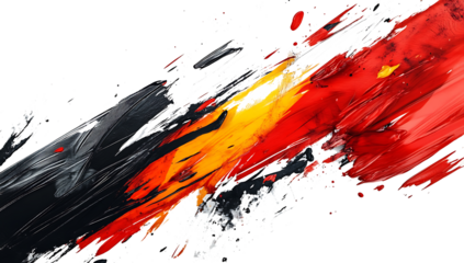 a black and yellow paint splatter.
