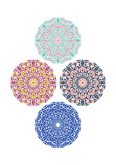 Beautiful ornaments in the form of a circle