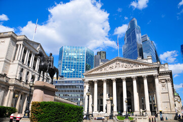 ロンドン中心部の金融街シティのとても美しい風景A very beautiful view of the City, the financial district of central London