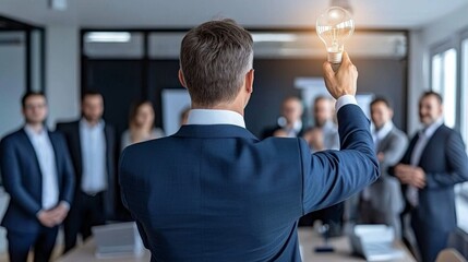 Energizing Investor Creativity: Leader Inspiring Team with Glowing Financial Goals