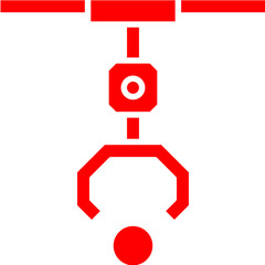 Obraz premium Claw Machine icon single vector illustration