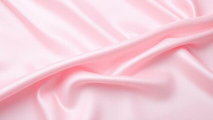 Obraz premium light pink silk with wave textile background, decorative design, soothing effect, serenity
