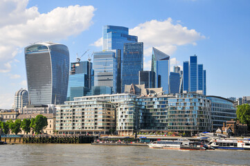 ロンドン中心部の金融街シティのとても美しい風景A very beautiful view of the...