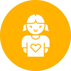 Girl icon single vector illustration
