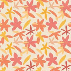 Seamless minimal modern floral pattern. botanical seamless.