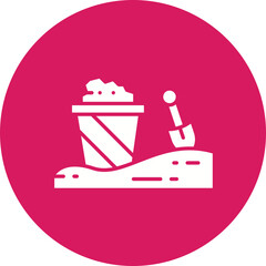Sand Bucket icon single vector illustration