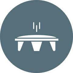 Trampoline icon single vector illustration