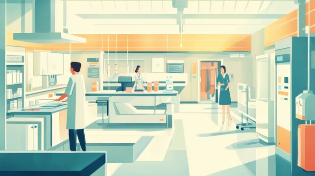 Medical healthcare background with abstract digital illustrations, representing public health, medical advancements, and healthcare innovation, with focus on medicine and medical technology concepts i - Powered by Adobe