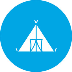 Camping Tent icon single vector illustration