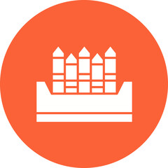 Crayon icon single vector illustration