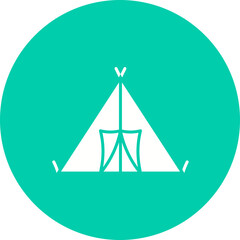Camping Tent icon single vector illustration